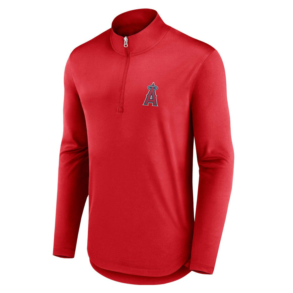 Los Angeles Angels Fanatics Quarterback Quarter-Zip Top - Red - Fanatics Sale