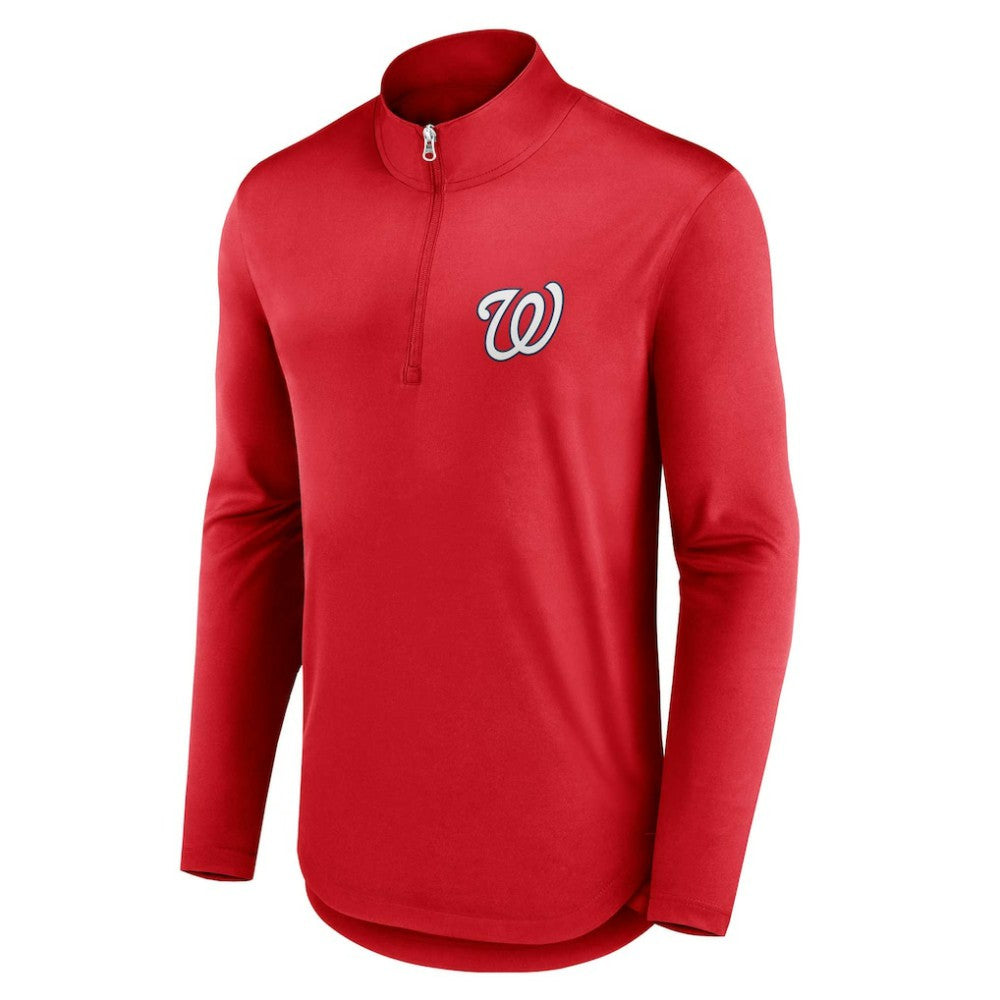 Washington Nationals Fanatics Quarterback Quarter-Zip Top - Red - Fanatics on Sale