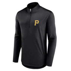 Pittsburgh Pirates Fanatics Quarterback Quarter-Zip Top - Black - Fanatics Discount