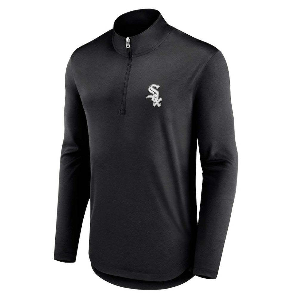 Chicago White Sox Fanatics Quarterback Quarter-Zip Top - Black - Fanatics Sale