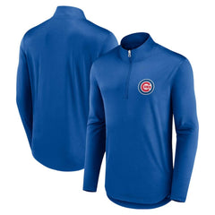 Chicago Cubs Fanatics Quarterback Quarter-Zip Top - Royal - Fanatics Lifestyle