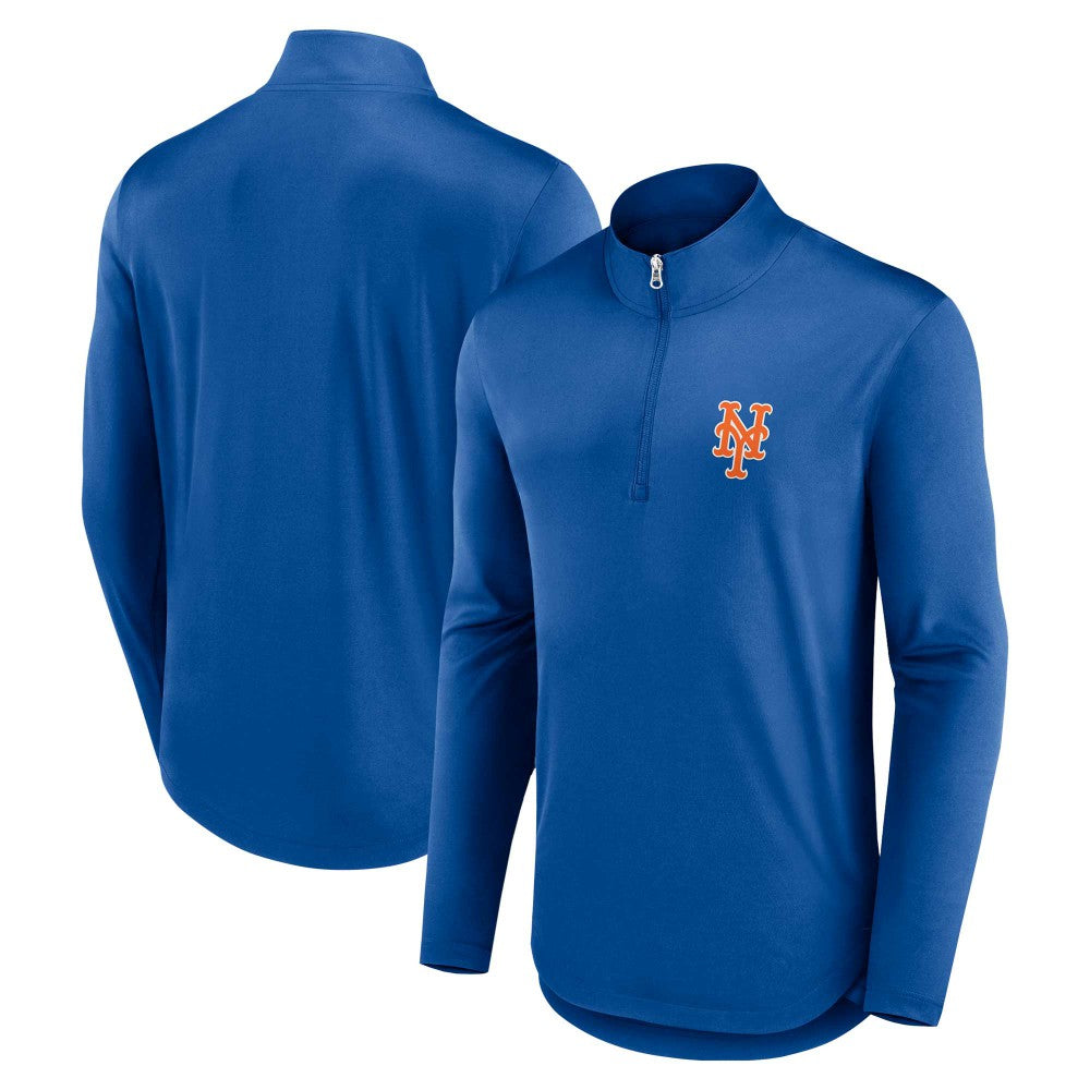 New York Mets Fanatics Quarterback Quarter-Zip Top - Royal - Fanatics Lifestyle