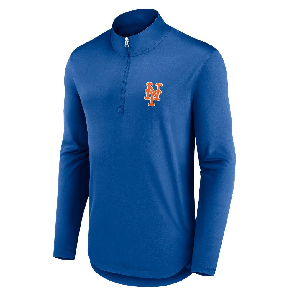 New York Mets Fanatics Quarterback Quarter-Zip Top - Royal - Fanatics Lifestyle