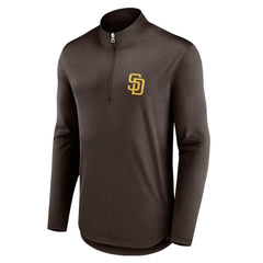 San Diego Padres Fanatics Quarterback Quarter-Zip Top - Brown - Fanatics Lifestyle