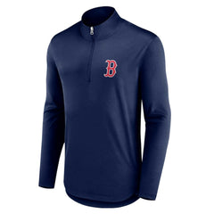 Boston Red Sox Fanatics Quarterback Quarter-Zip Top - Navy - Fanatics Discount
