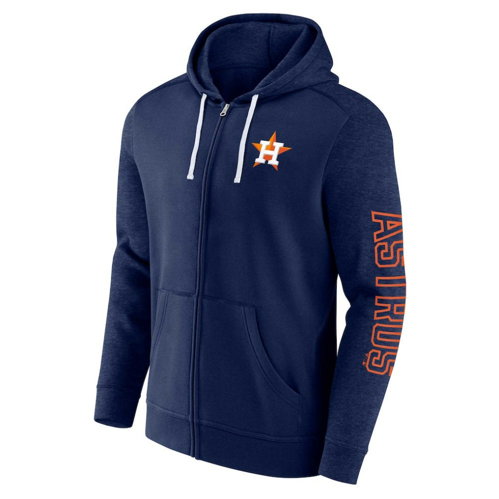 Houston Astros Fanatics Offensive Line Up Lightweight Full-Zip Hoodie - Navy - Fanatics Online