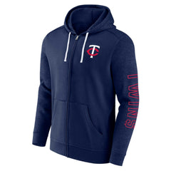 Minnesota Twins Fanatics Offensive Line Up Lightweight Full-Zip Hoodie - Navy - Fanatics on Sale