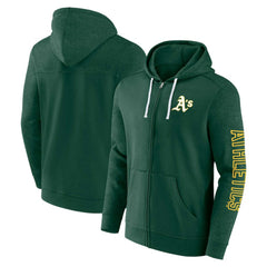 Athletics Fanatics Offensive Line Up Lightweight Full-Zip Hoodie - Green - Fanatics on Sale