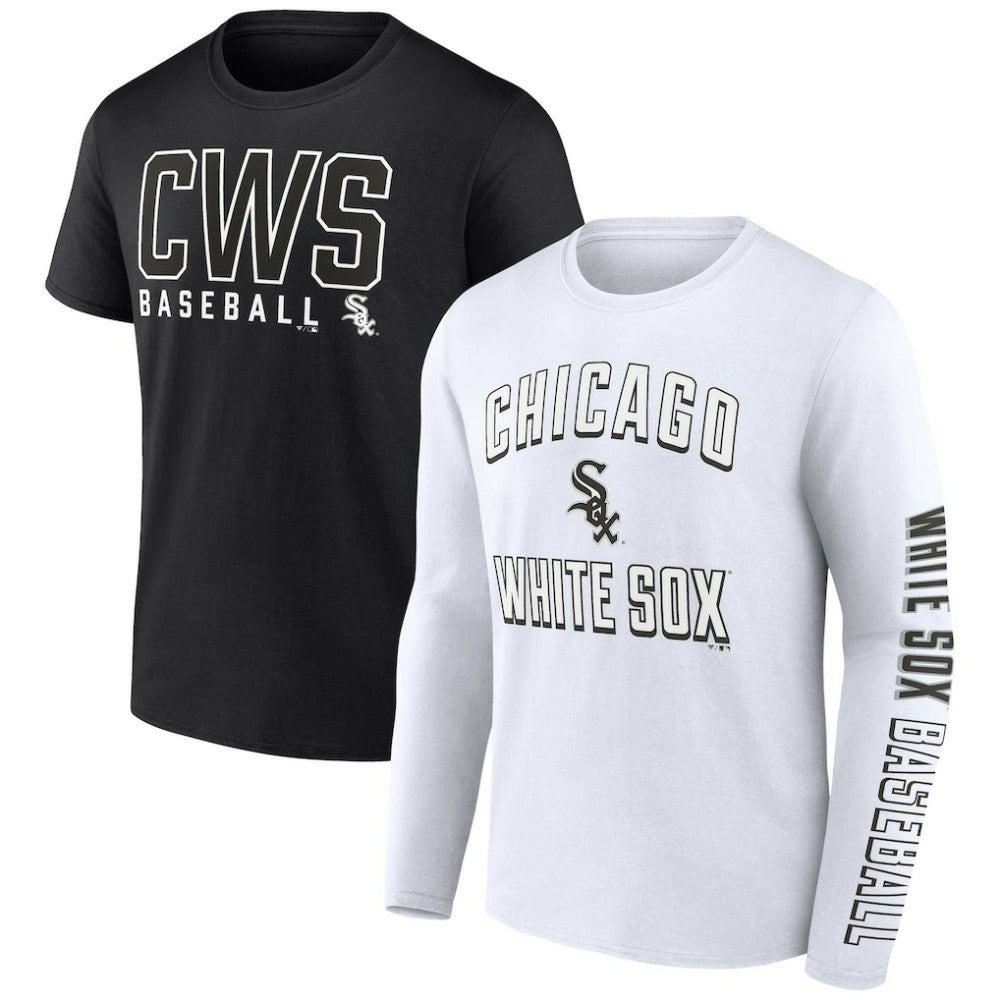 Chicago White Sox Fanatics Two-Pack Combo T-Shirt Set - Black/White - Fanatics Sale