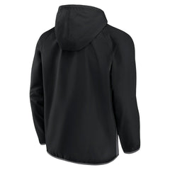 Brooklyn Nets Anorak Flagrant Foul Color-Block Raglan Hoodie Half-Zip Jacket Black/Gray | Fanatics US