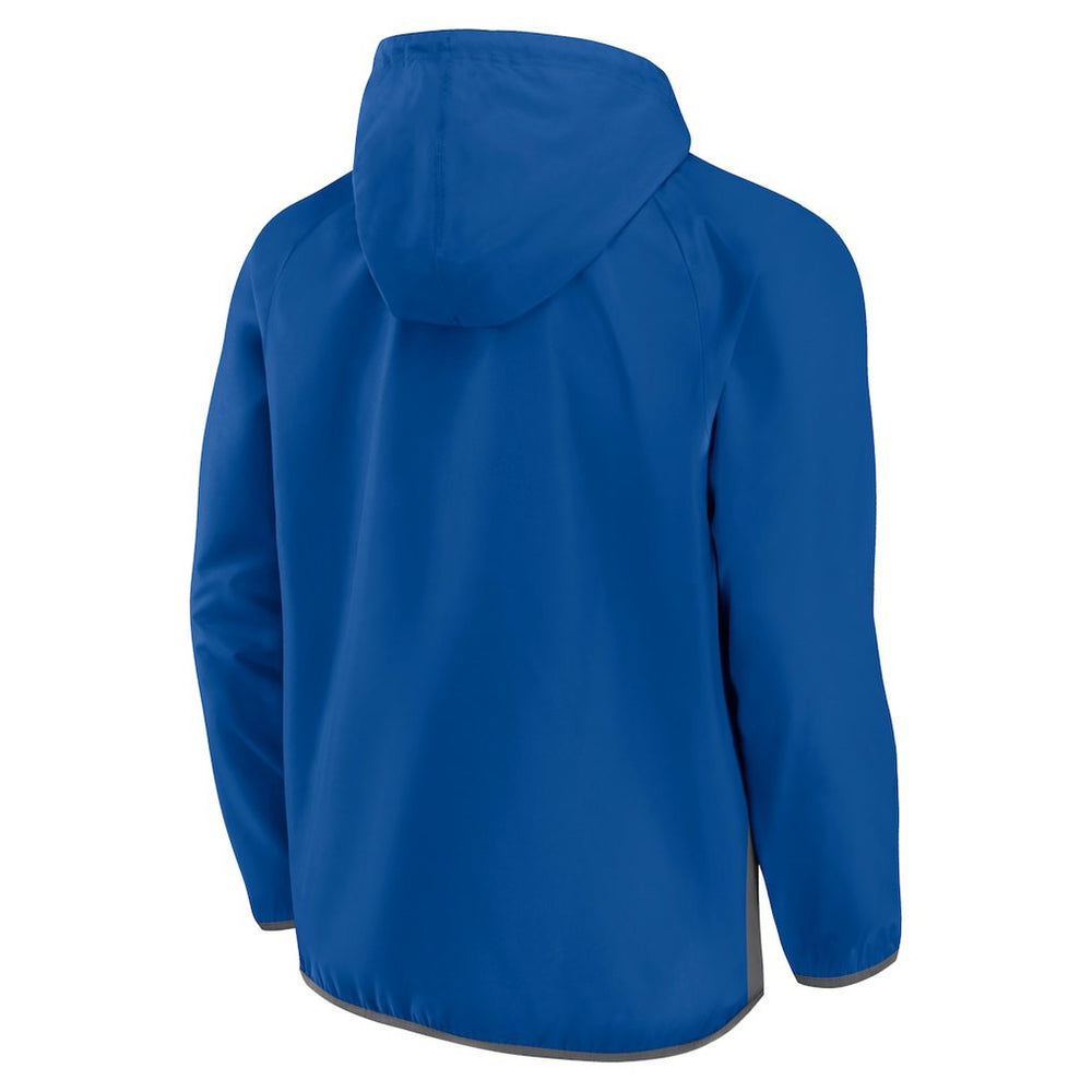 Philadelphia 76ers Anorak Flagrant Foul Color-Block Raglan Hoodie Half-Zip Jacket Royal/Gray | Fanatics Near Me