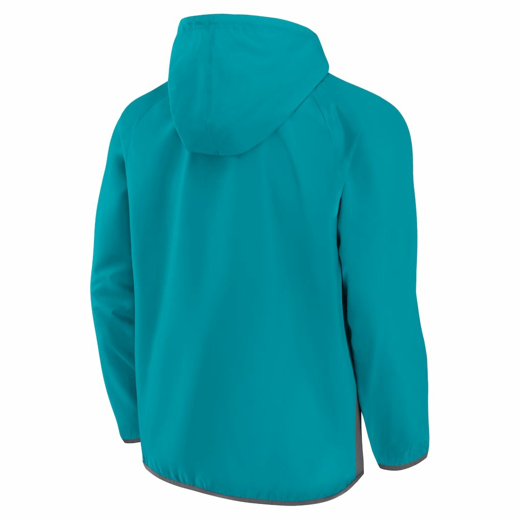 Charlotte Hornets Anorak Flagrant Foul Color-Block Raglan Hoodie Half-Zip Jacket Teal/Gray | Fanatics discount