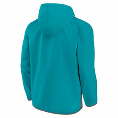 Charlotte Hornets Anorak Flagrant Foul Color-Block Raglan Hoodie Half-Zip Jacket Teal/Gray | Fanatics discount