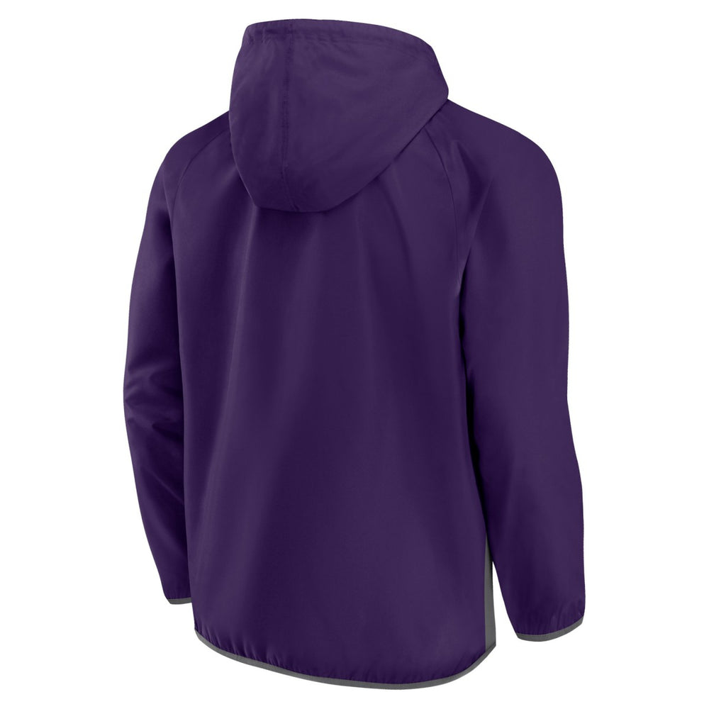 Phoenix Suns Anorak Flagrant Foul Color-Block Raglan Hoodie Half-Zip Jacket Purple/Gray | Fanatics Lifestyle