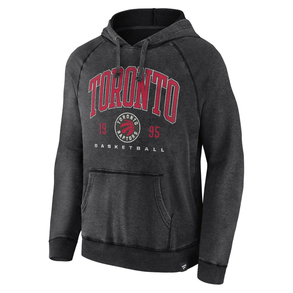 Toronto Raptors Foul Trouble Snow Wash Raglan Pullover Hoodie Heather Charcoal | Fanatics for sale