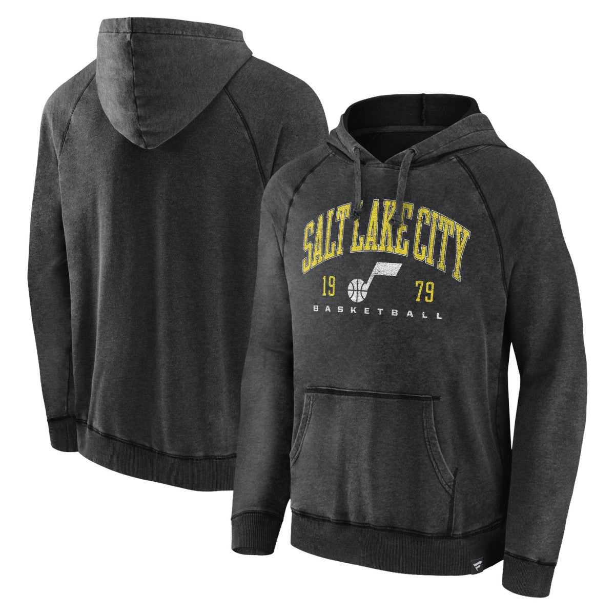 Utah Jazz Foul Trouble Snow Wash Raglan Pullover Hoodie Heather Charcoal | Fanatics Near Me