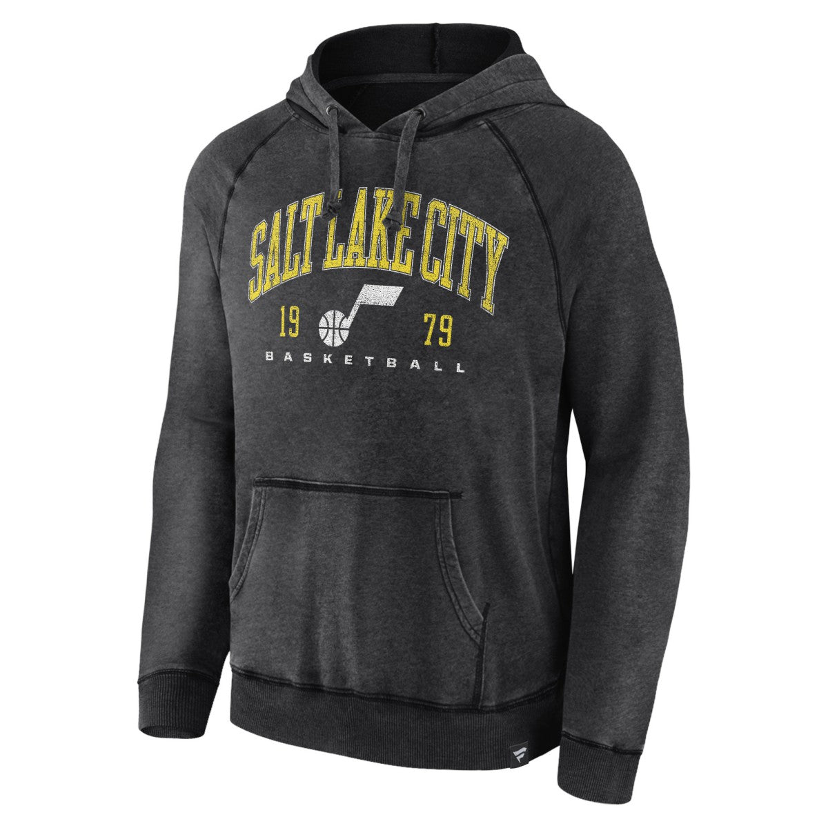 Utah Jazz Foul Trouble Snow Wash Raglan Pullover Hoodie Heather Charcoal | Fanatics Near Me