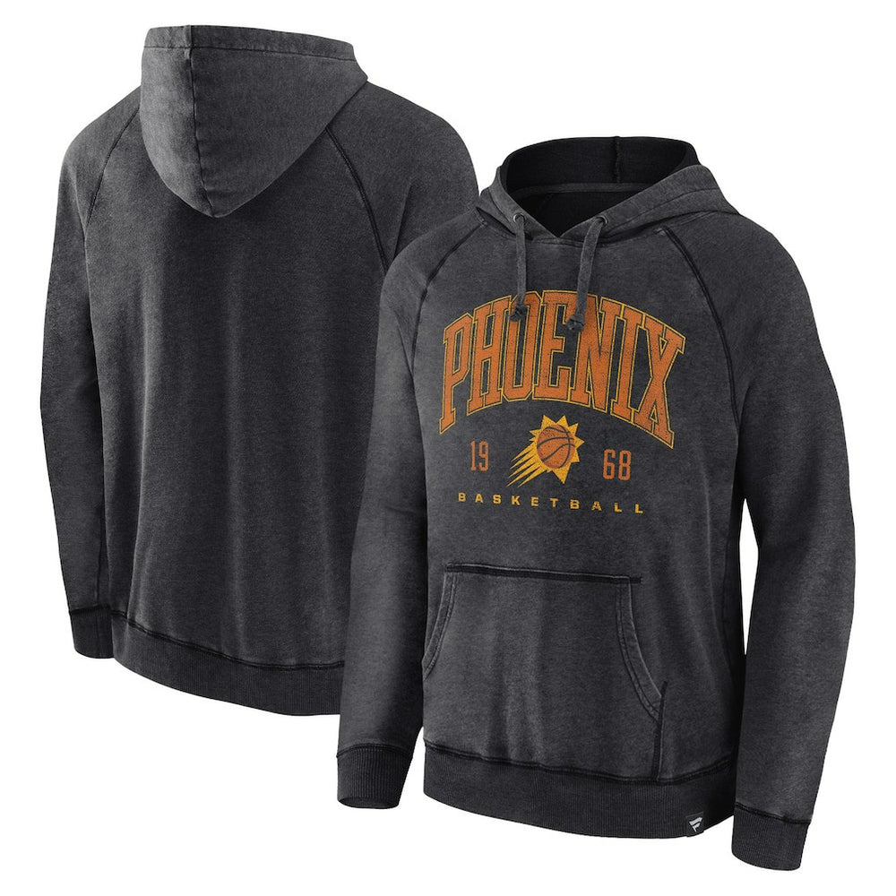 Phoenix Suns Foul Trouble Snow Wash Raglan Pullover Hoodie for sale Heather Charcoal | Fanatics US