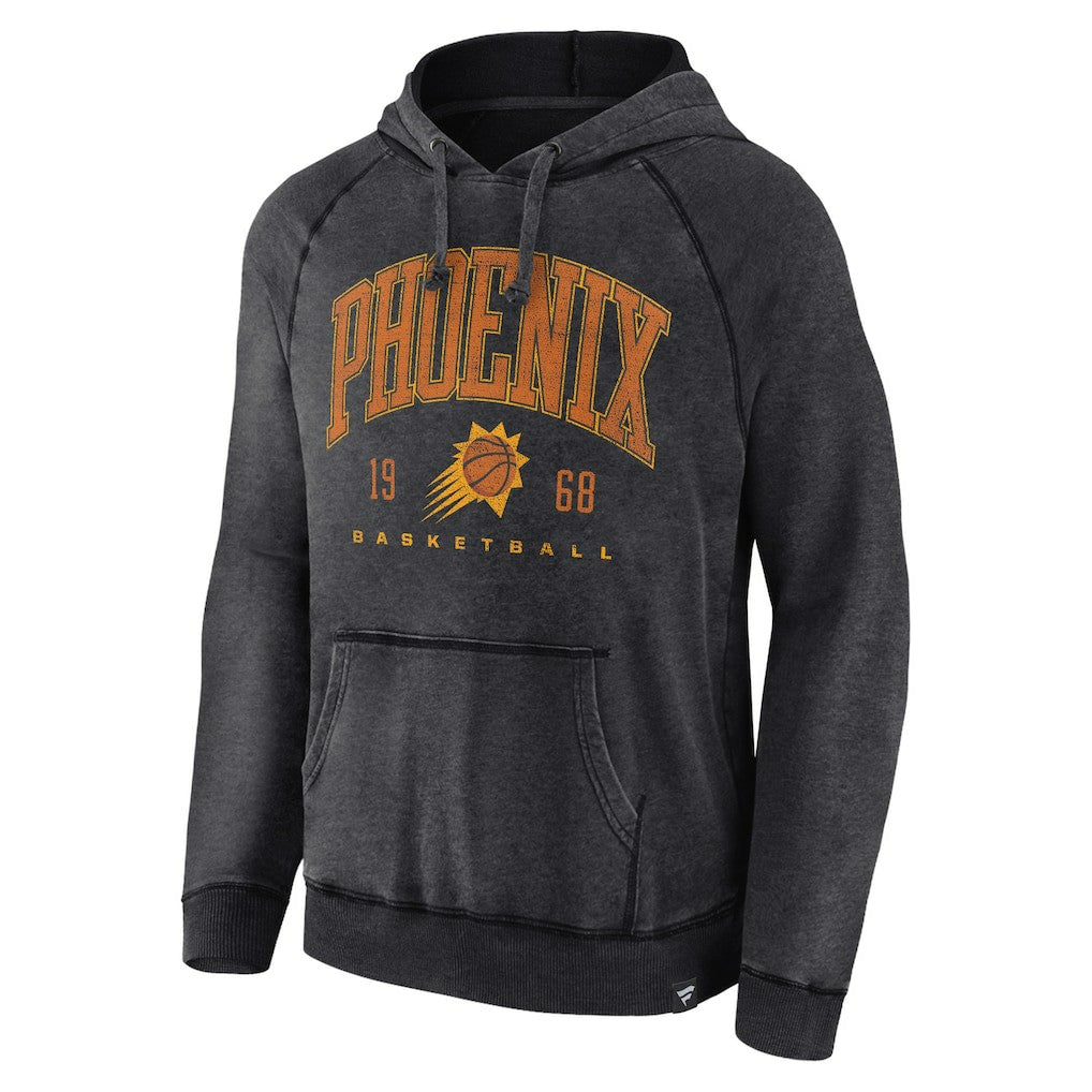 Phoenix Suns Foul Trouble Snow Wash Raglan Pullover Hoodie for sale Heather Charcoal | Fanatics US