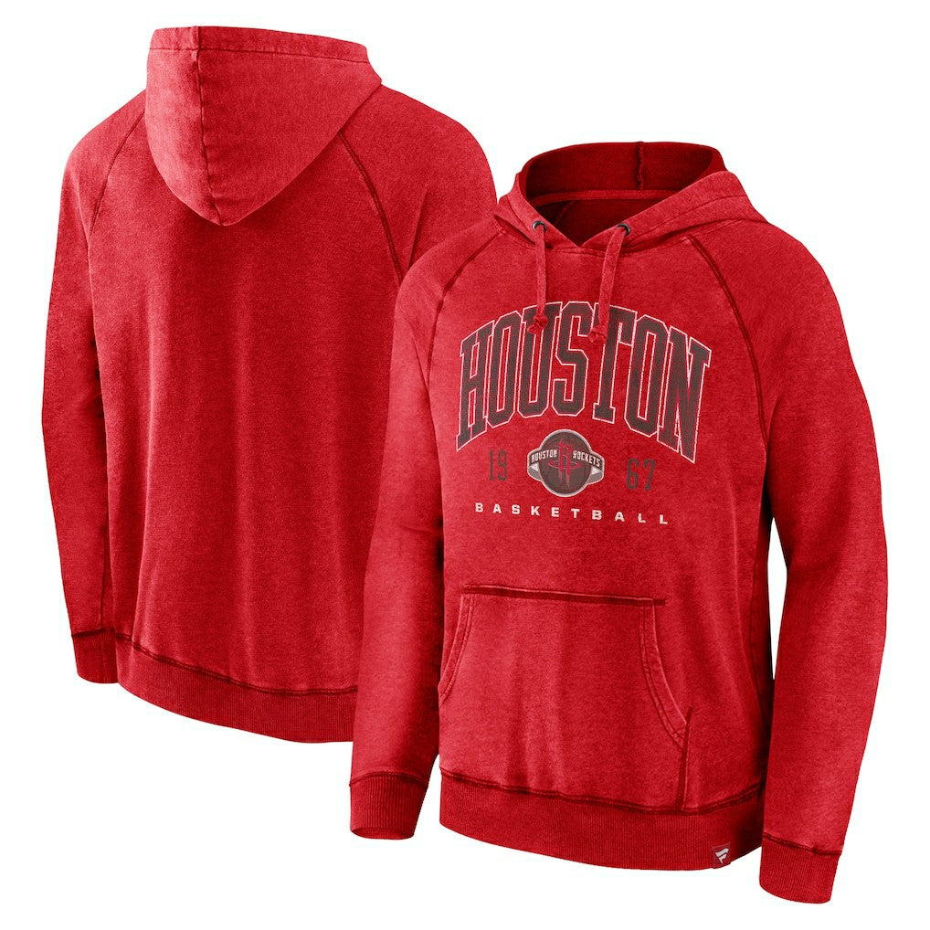 Houston Rockets Foul Trouble Snow Wash Raglan Pullover Hoodie for sale Heather Red | Fanatics for sale