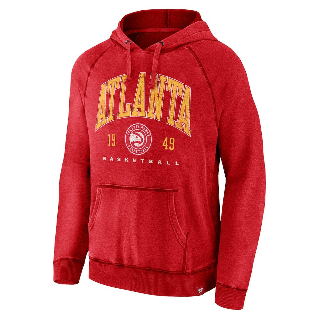 Atlanta Hawks Foul Trouble Snow Wash Raglan Pullover Hoodie Heather Red | Fanatics Near Me