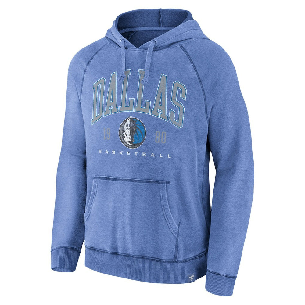 Dallas Mavericks Foul Trouble Snow Wash Raglan Pullover Hoodie for sale Heather Blue | Fanatics outlet