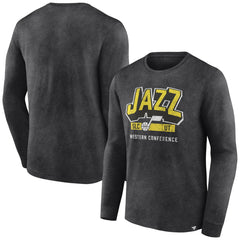 Utah Jazz Front Court Press Snow Wash Long Sleeve T-Shirt Heather Charcoal | Fanatics discount