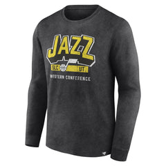 Utah Jazz Front Court Press Snow Wash Long Sleeve T-Shirt Heather Charcoal | Fanatics discount