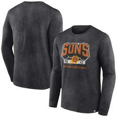 Phoenix Suns Front Court Press Snow Wash Long Sleeve T-Shirt Heather Charcoal | Fanatics Lifestyle