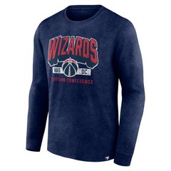 Washington Wizards Front Court Press Snow Wash Long Sleeve T-Shirt Heather Navy | Fanatics Near Me