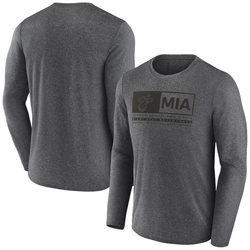 Miami Heat Three-Point Play T-Shirt Heather Charcoal | Fanatics outlet