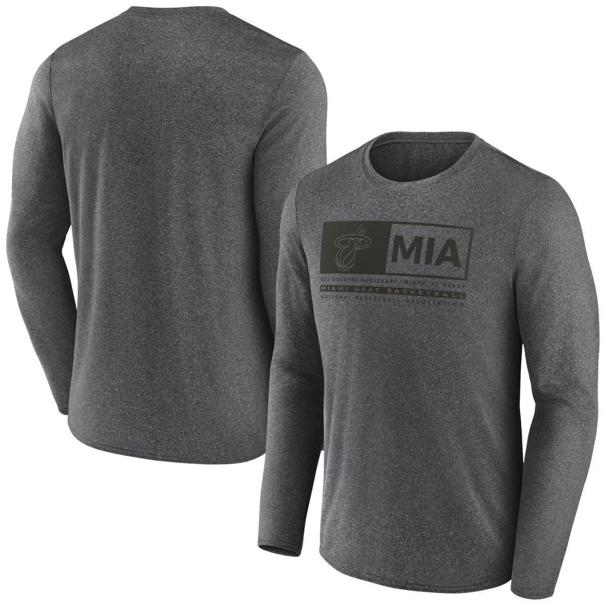 Miami Heat Three-Point Play T-Shirt Heather Charcoal | Fanatics outlet