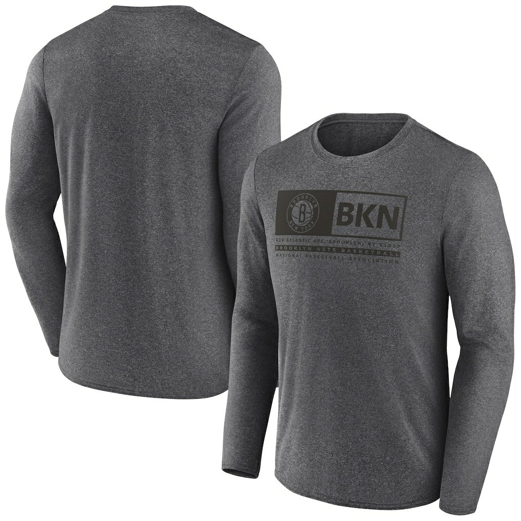 Brooklyn Nets Three-Point Play T-Shirt Heather Charcoal | Fanatics Lifestyle