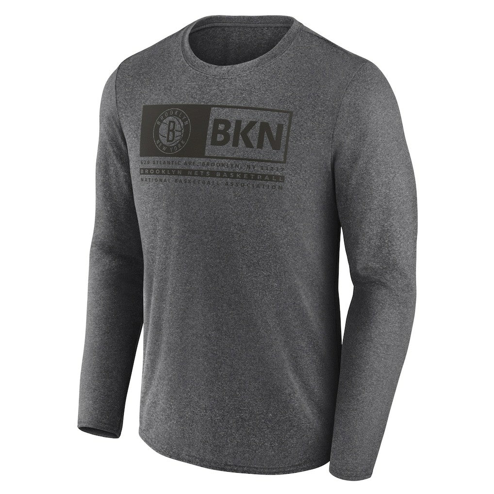 Brooklyn Nets Three-Point Play T-Shirt Heather Charcoal | Fanatics Lifestyle