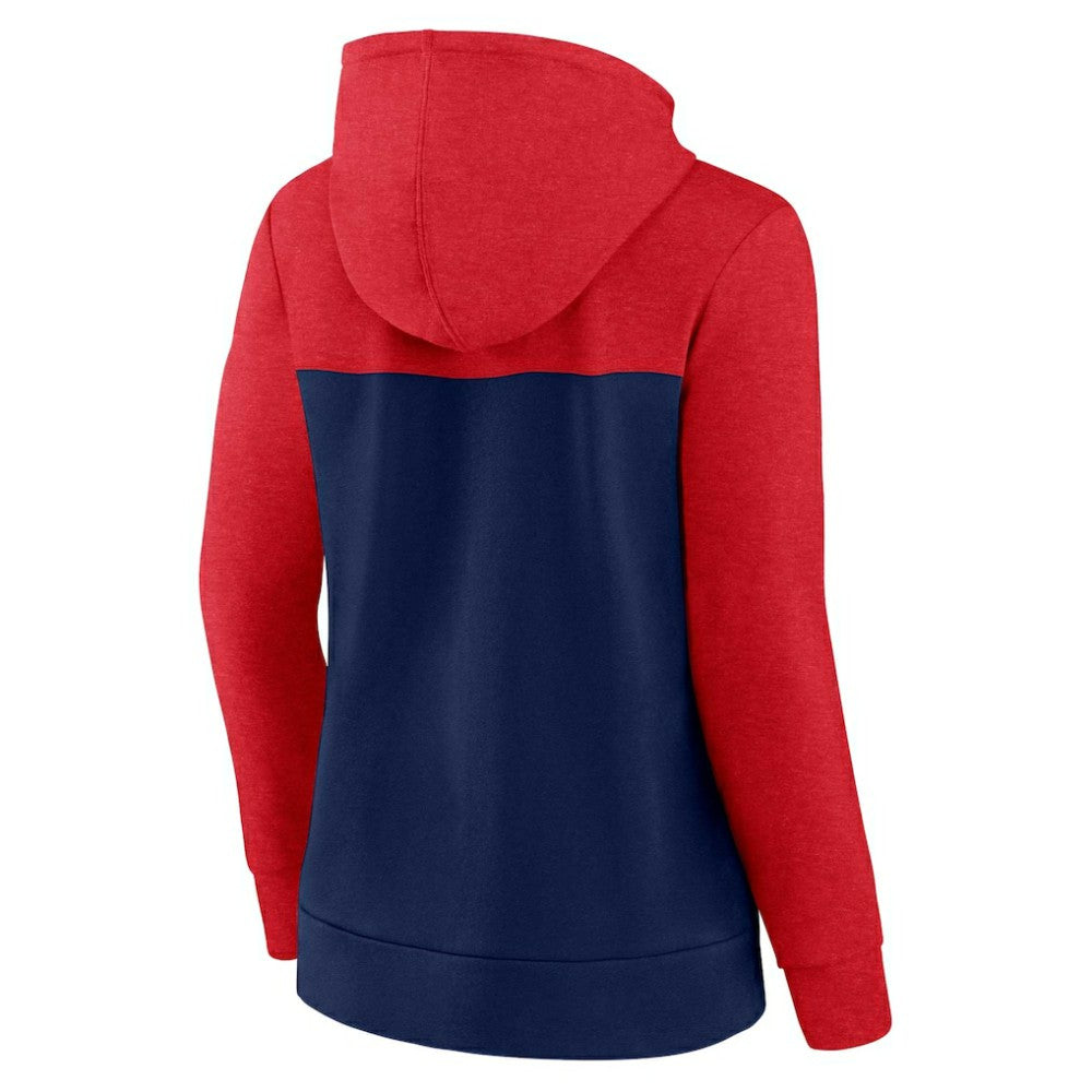 Washington Nationals Fanatics Women's City Ties Hoodie Full-Zip Sweatshirt - Red/Navy - Fanatics Discount