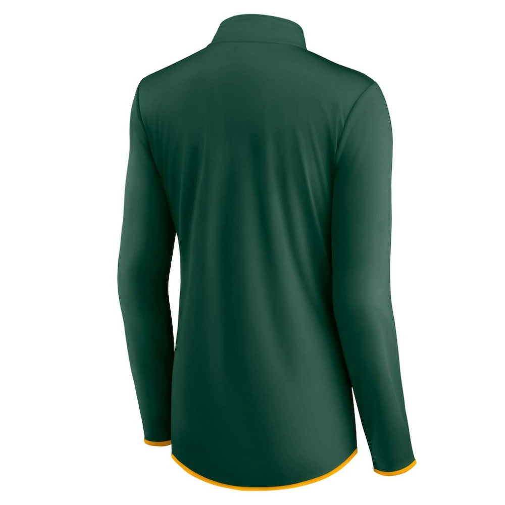 Athletics Fanatics Women's Corner Quarter-Zip Top - Green - Fanatics on Sale