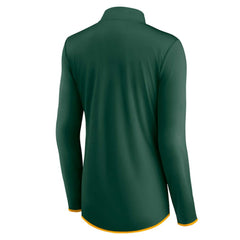 Athletics Fanatics Women's Corner Quarter-Zip Top - Green - Fanatics on Sale