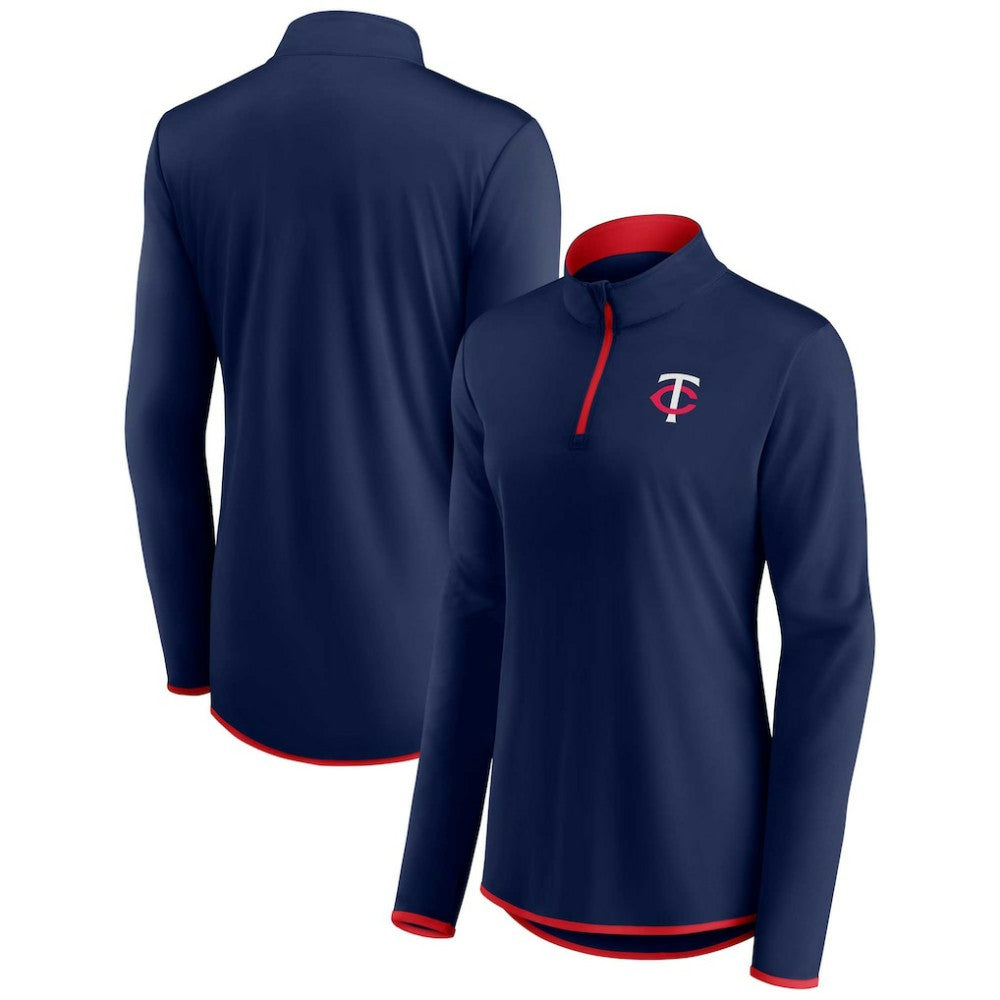 Minnesota Twins Fanatics Women's Corner Quarter-Zip Top - Navy - Fanatics Online