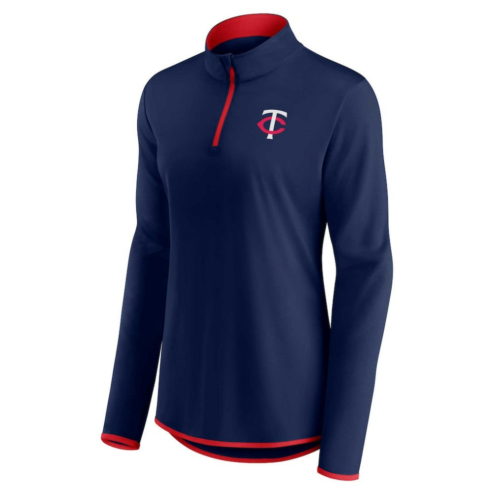 Minnesota Twins Fanatics Women's Corner Quarter-Zip Top - Navy - Fanatics Online