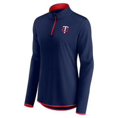 Minnesota Twins Fanatics Women's Corner Quarter-Zip Top - Navy - Fanatics Online