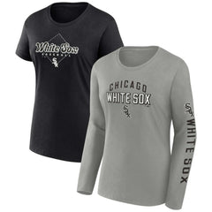 Chicago White Sox Fanatics Women's T-Shirt Combo Pack - Gray/Black - Fanatics Online