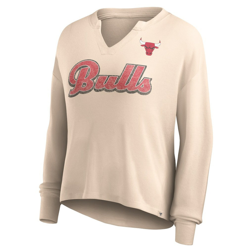 Chicago Bulls Women's Go For It Long Sleeve Notch Neck T-Shirt for sale Tan | Fanatics Near Me