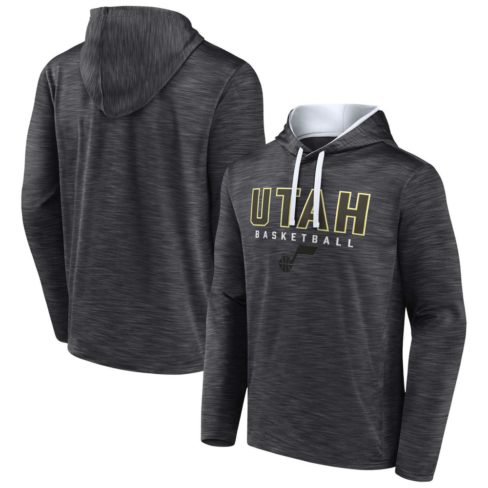 Utah Jazz Fast Break Pullover Hoodie Heather Charcoal | Fanatics Near Me