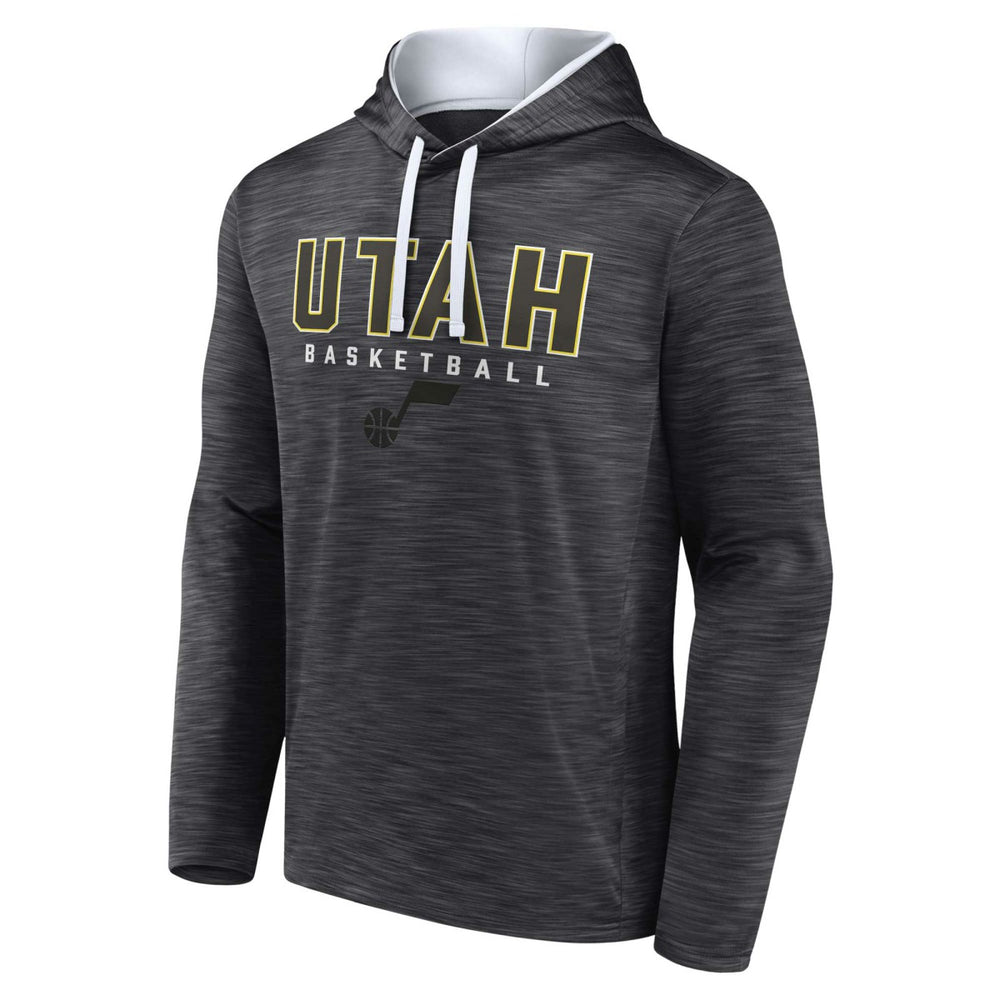 Utah Jazz Fast Break Pullover Hoodie Heather Charcoal | Fanatics Near Me