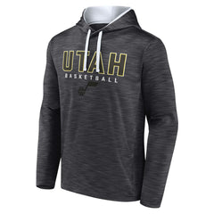 Utah Jazz Fast Break Pullover Hoodie Heather Charcoal | Fanatics Near Me