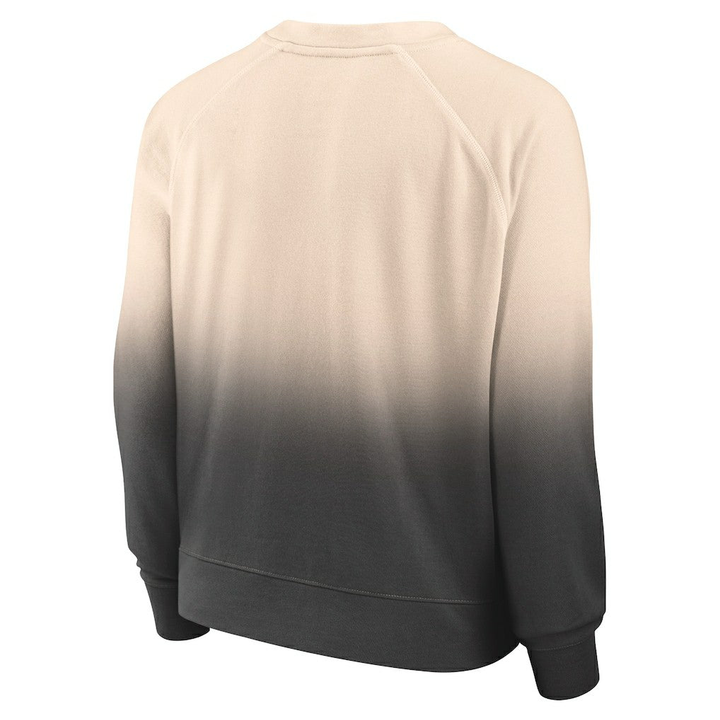 Chicago Bulls Women's Lounge Arch Raglan Pullover Sweatshirt Tan/Black | Fanatics