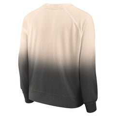 Chicago Bulls Women's Lounge Arch Raglan Pullover Sweatshirt Tan/Black | Fanatics