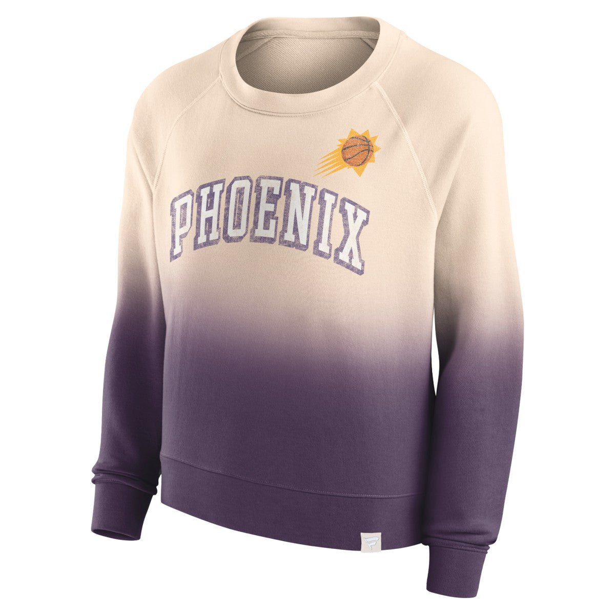 Phoenix Suns Women's Lounge Arch Raglan Pullover Sweatshirt Tan/Purple | Fanatics Near Me