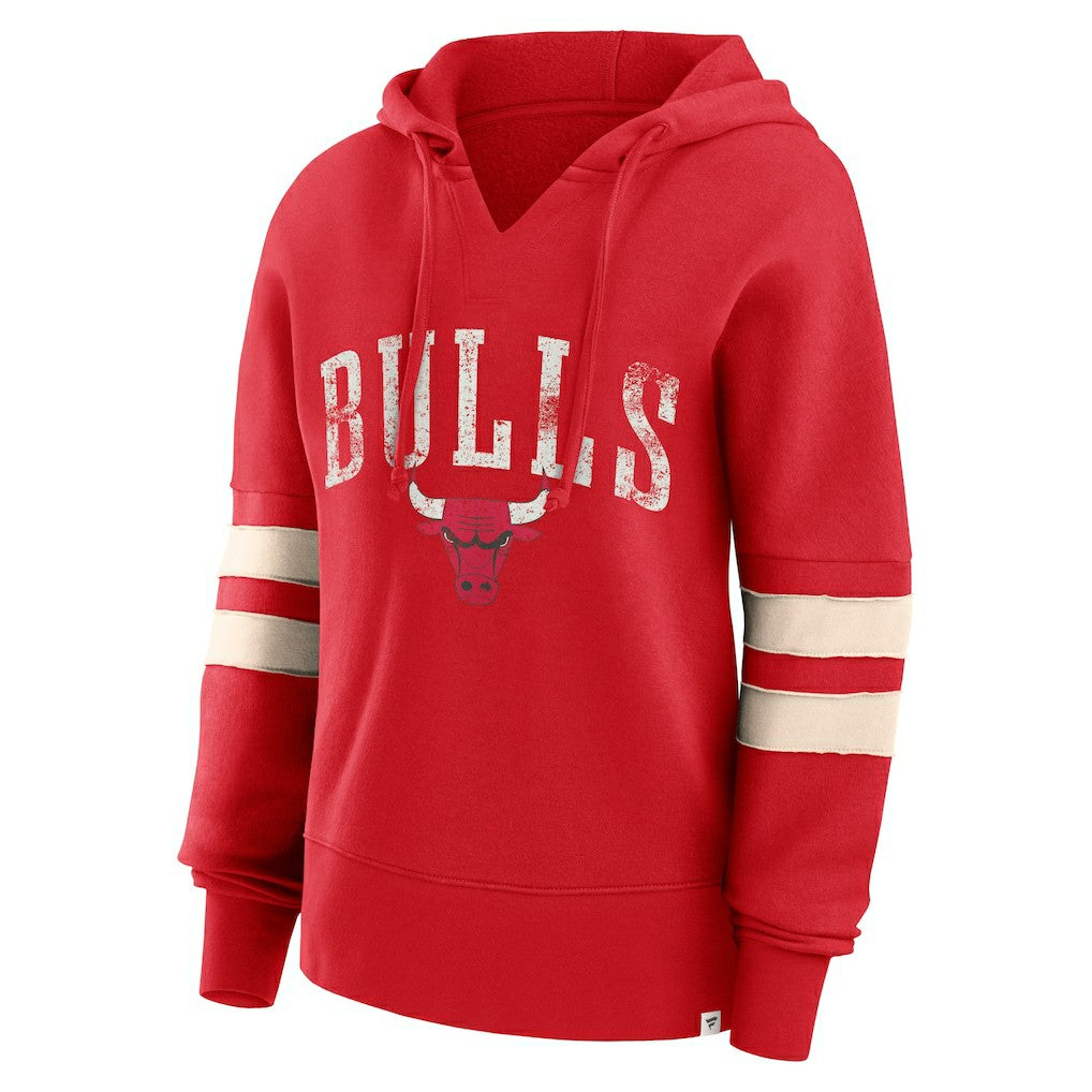 Chicago Bulls Women's Bold Move Dolman V-Neck High Hip Hoodie Red | Fanatics for sale