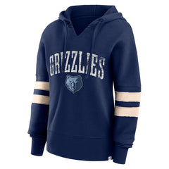 Memphis Grizzlies Women's Bold Move Dolman V-Neck High Hip Hoodie Navy | Fanatics for sale